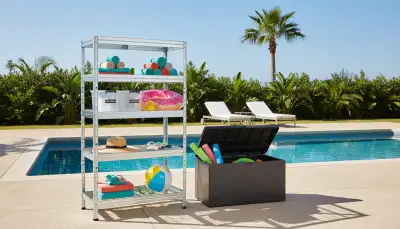 Ordnung am Pool: Das perfekte Poolregal