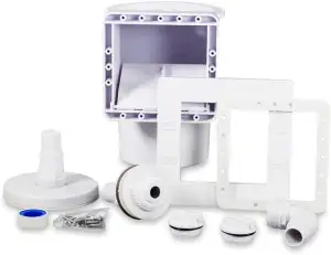 POOL Total Einbauskimmer Komplett-Set Deluxe - ABS Skimmer für Stahlwandpools - 