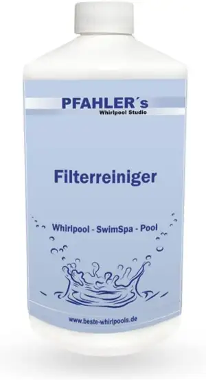 Filterreiniger flüssig 1 Liter Filter Cleaner für Whirlpool und Pool Kartuschenreiniger Filterkartuschen Lamellenfilter Reiniger