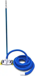 Bodensaugerbürste Premium mit seitlichen Borsten - Stabile Poolbürste aus Kunststoff - Anschluss Ø 32/38 mm - Bürstenkopf 350x200 mm - Für Teleskopstangen Ø 3 cm geeignet