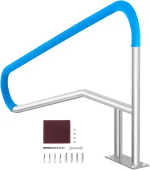 VEVOR Pool-Handlauf, 1420x945x100mm Pooleinstieg Edelstahl mit Grundplatte für I