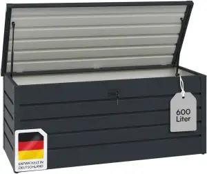 STEELSØN Dorado Gartenbox aus verzinktem Metall 600 Liter – Outdoor Box wasserdi