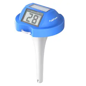 Solar-Digitales Poolthermometer mit leicht ablesbarem großem LCD-Bildschirm, sch