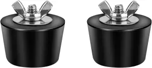 2 Stück Pool Winterstopfen, 38 mm Winter-Poolstopfen mit Edelstahl-Flügelmutter,