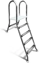 Poolleiter Classic 120/40 cm I 1x4 + 1x1-stufig I V2A Edelstahl Leiter Treppe