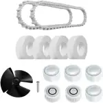 Ersatzteil-Set für Dolphin Poolroboter: Laufrad, Riemen, Kletterrad & Führungsrolle kompatibel mit N CC Plus, M200, M400, M500, für DX3, für DX4, DX6, für Premier, für Triton, für Prowler