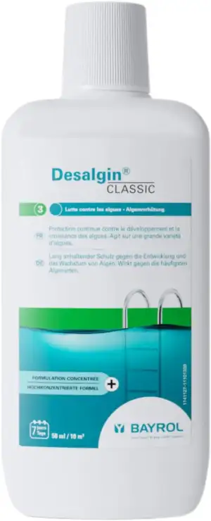 BAYROL Desalgin CLASSIC 1L - Algenmittel Pool flüssig - Algenverhüter zur Verhin