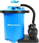 Steinbach Filteranlage Comfort 75 – 040100 – Selbstsaugende Pumpe für Pools mit bis zu 40.000 l – Mit Vorfilter, Manometer, Timer und LED-Display – Inkl. 2" Spezial-INTEX Adapter