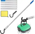 Haken für Poolroboter mit Teleskopstange 185 cm, Zubehörhaken Für Pool Saugroboter, Pool Reinigun...