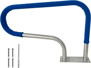 Pool Haltegriff aus Edelstahl V2A, 90x59cm Pool-Handlauf für Einbaupools, Sicher