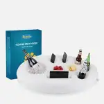 Weißer ovaler schwimmender Snack- und Getränkehalter - Vielseitiges Pool-Party-Zubehör für Obst, ...