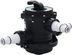 Festnight Mehrwegeventil für Sandfilter ABS 1,5" 6-Wege Ventil Wegeventil Rücksp