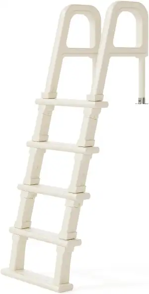 Bonnlo Poolleiter, Pooltreppe aus Kunststoff, mit rutschfesten Streifen und Hand
