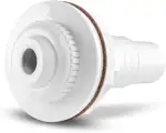 Paradies Pool Einlaufdüse in Weiß, Einströmdüse für Stahlwandpools, Rücklauf-Düse mit schwenkbarem Kopf, Pool-Zubehör, Ø 58 mm, Schlauchanschluss 32/38, Menge: 1 Stück