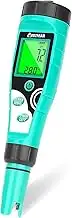 Digitales Pool pH und Chlor Messgerät, pH Salzgehalt Messgerät für Poolwasser, Multifunktionales ...