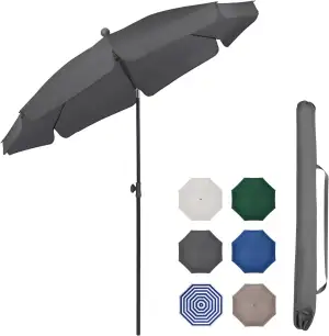 Sekey Sonnenschirm Balkon 200cm mit Schutzhülle Sonnenschirm Strand für Balkon G