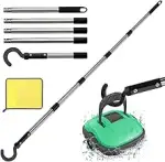 Haken für Poolroboter mit Teleskopstange 185 cm, Zubehörhaken Für Pool Saugroboter, Pool Reinigun...