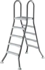 Poolleiter Edelstahl für Hochbecken mit 120 cm höhe | V2A Edelstahl rostfrei