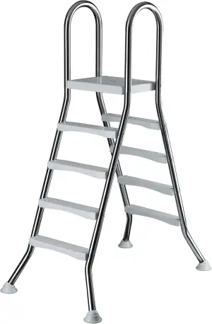 Poolleiter Edelstahl für Hochbecken mit 120 cm höhe | V2A Edelstahl rostfrei