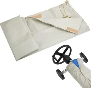 490x96cm Aufroller Poolabdeckung-Pool Cover Reel Schutzhülle-Solar Reel Schutzabdeckung-Faltbar Pool-Aufroller Abdeckung-Schwimmbad Solardecken Schutzhülle