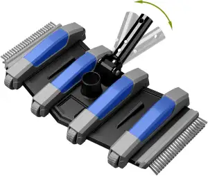 POOLAZA Poolsauger, gewichteter Poolsauger mit 3cm, 4cm drehbarem Schlauchanschl