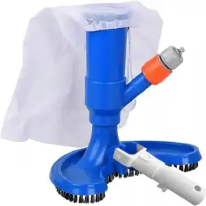 KRUMAD Halbmond Poolsauger, ohne Strom, Pool Reiniger mit Filterbeutel, Kompatibel mit Teleskopstange für Teich, Whirlpool, Bodensauger, Pool Staubsauger, Zubehör