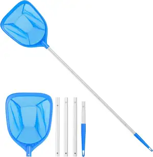 Skimmer Pool Kescher, Fein Skimmer Netz Poolkescher Set Stabil mit 1.14M Telesko