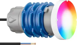 LyLmLe Mini LED Poolbeleuchtung mit 1-1/2 zoll Außengewinde, 6W RGB Poolscheinwe