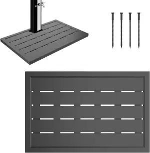 Kunststoffboden 100 x 56 x 4 cm WPC Bodenelement für Poolleiter oder Pool rutsch