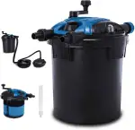 Scheppach Teichdruckfilter Komplettset PFS8000 | für Teiche bis 8000 L | Fördermenge 4000 L/h | 11 W UV-C Klärer mit Spin Clean | Schmutzanzeige | 9,5L Tank | Teichfilter Druckteichfilter Teichpumpe