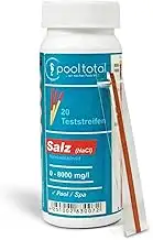 POOL Total Salz Teststreifen Pool - 20 TestStrips zur Messung von Salz (NaCl) 0-8000 mg/l - Für S...