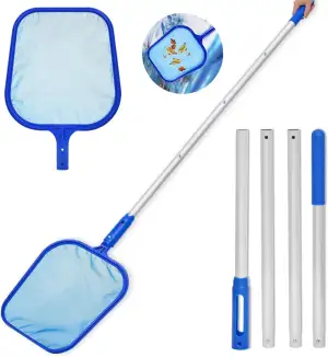 Epesl Pool Kescher Netz - 183cm Schwimmbad Blätter Reinigungsnetz Mesh Net Poolr