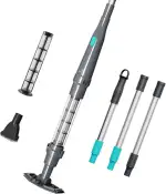 PoolMr Poolsauger Akku Handsauger Whirlpool Sauger Kabelloser Pool Sauger Handgerät |90 Min Laufzeit, 70 L/Min Saugkraft | Mit 2 Bürsten Für Aufstellpool & Unterflur-Schwimmbecken Gegen Sand & Schmutz