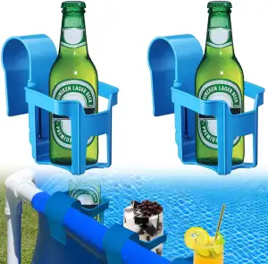 Getränkehalter, Poolbecherhalter aus Kunststoff, Whirlpool, Poolside Getränkehalter, Bierboxkühler, Poolzubehör (2 Stück)