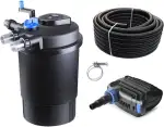 AquaOne Teich Filteranlage Set Nr.45 CPF 30000 Druckfilter 70W Eco Teichpumpe Teichgröße bis 60000l Teichschlauch Bachlauf UV Lampe