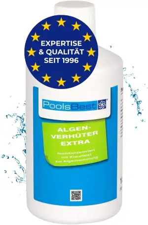 PoolsBest Algenverhüter extra 1L I schaumfreier Algenvernichter für Pool I hochd