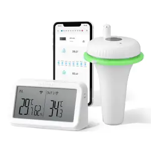 Inkbird Schwimmendes Pool thermometer mit IBS-M2 Wlan Gateway-Kombination, App S