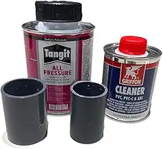 Tangit PVC Set All Pressure Kleber 250 ml & Aktivator 125 ml Pinsel- Spezialkleb
