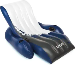 Intex Floating Recliner Lounge - Aufblasbarer Badelounge, mehrfarbig, 180 x 135 