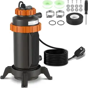 Poolheizung Ø 17 x 42 cm, Warmwasser Heizung für Pools, 3000W Schwimmbadheizung 