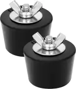 QWORK® 2er Set Pool Winterstopfen 40mm - Frostsicherer Silikonstopfen mit Edelstahl-Flügelmutter für Pool Einlaufdüsen