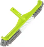 Poolbürste 40 cm (16 Zoll) für Swimmingpool, Pool Wandbürste mit 45° Winkelkopf, 7-reihige Nylonborsten, Pool Reinigungsbürste mit EZ-Clip Anschluss für Liner & Vinyl Pools (Stange Nicht enthalten)