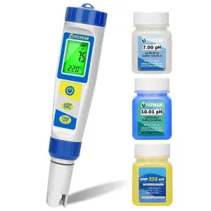 UIUZMAR Pool pH Chlor Messgerät und Salzmessgerät für Pools, Digitales 7 in 1 Po