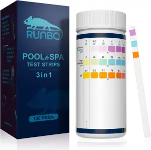 RUNBO 3-in-1 Pool-Teststreifen für Spa, 150 Stäbchen, Teststreifen, Wassertest-S