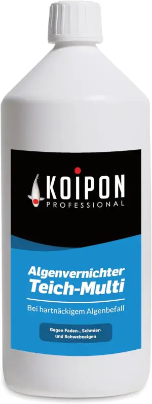 KOIPON Algenvernichter Teich-Multi 1L, Gegen Faden-, Schmier- und Schwebealgen i