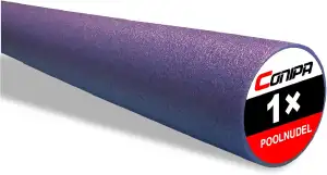 Conipa® - 1 Stück Schwimmnudel (160 x 7 cm) für Kinder & Erwachsene OPTIONAL mit 1 x Loch-VERBINDER (Schaumstoff) - Poolnudel Set ab 3-10 Jahre (Made IN Europe) - Pool Wassernudel & Spielzeug