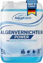 Algenvernichter Power 5L [mit Aqua KLAR KOMPLEX] entfernt Grünbelag | Algizid bei Grünalgen | Für mehr als 250.000 Liter | Schaumfreier Algenverhüter | Algenschutz für Pool | Made in Germany