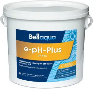 Bellaqua e-pH-Plus 5 kg - pH Heber - schnell & effektiv pH Wert anheben, optimale pH Regulierung - einfache Dosierung - Granulat Pool pH Regulierung - Wasserpflege, Poolchemie, Poolpflege