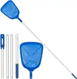 Skimmer Pool Kescher, Schwimmbad Kescher mit Teleskopstange,Poolreinigung Laubkescher Kescher für Whirlpools, Spas,Planschbecken,Teich (175cm)