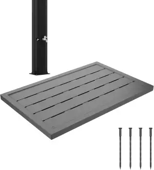 FIVMEN Bodenelement Kunststoff für Solardusche Gartendusche Außendusche Bodenpla